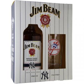 Jim Beam - Bourbon NY Yankees Gift Set (1L) (1L)